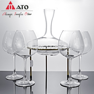 Ato Crystal Whisky Decanter nagtakda sa baso sa bildo sa bino